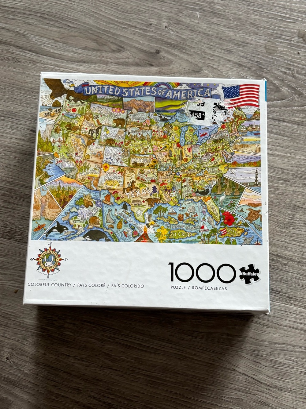 Colorful Country USA Map Puzzle 1000-Piece - Multicolor - Buffalo